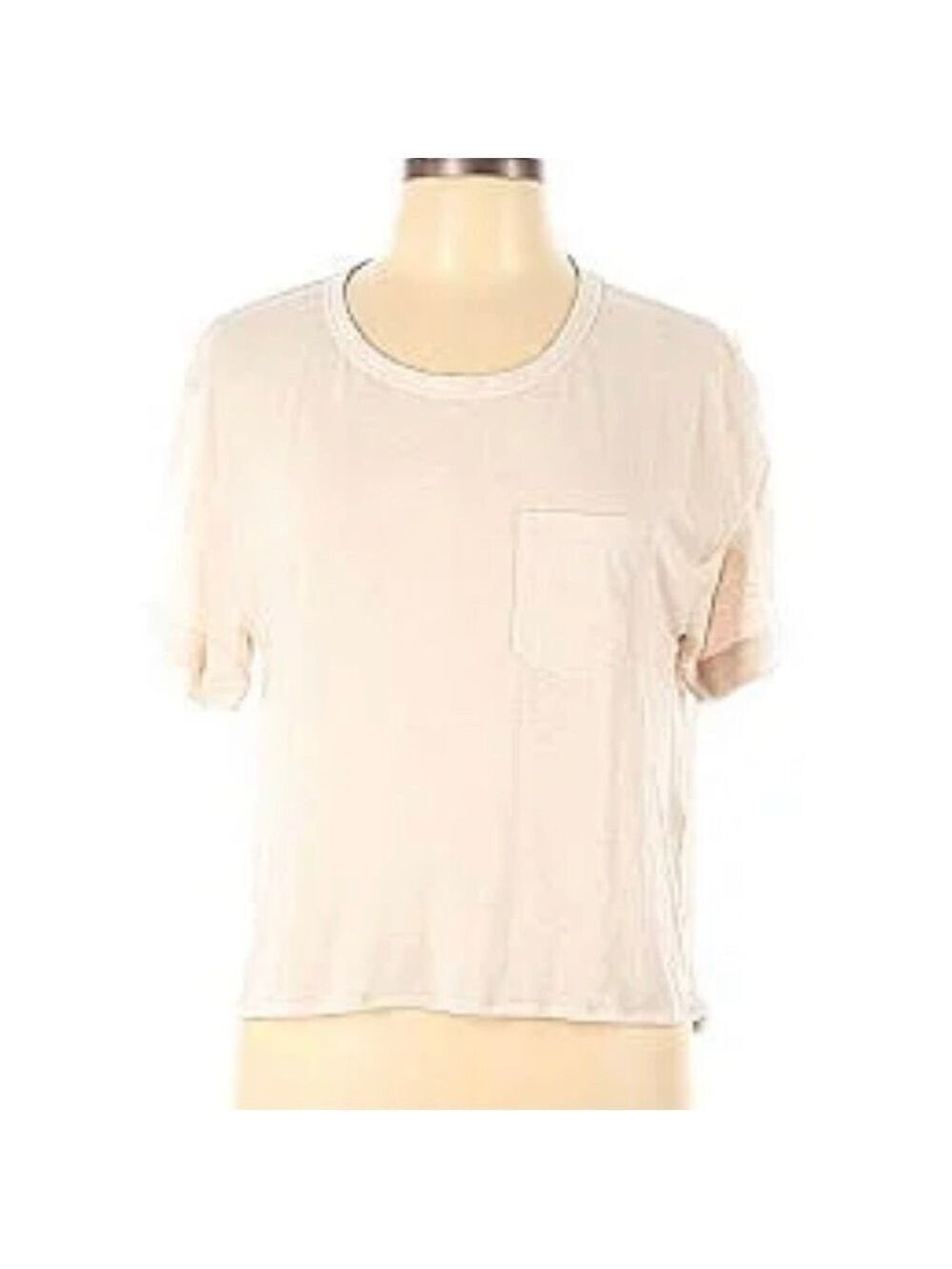 Rag & bone neutral silky cuffed classic picket tee size small